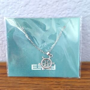 New EFFY Silver Ship Steering Wheel Necklace